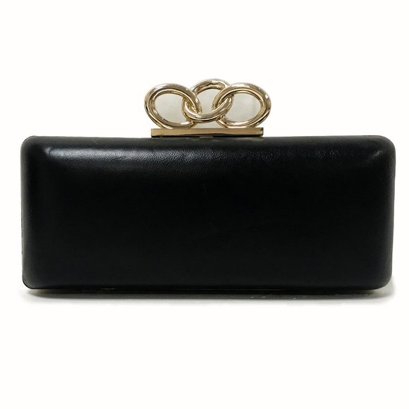 DVF Sutra Embossed Black Clutch - Picture 11 of 11